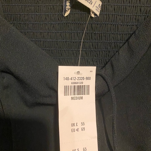 Abercrombie & Fitch Black Smock Long Sleeve Blouse - Picture 3 of 7